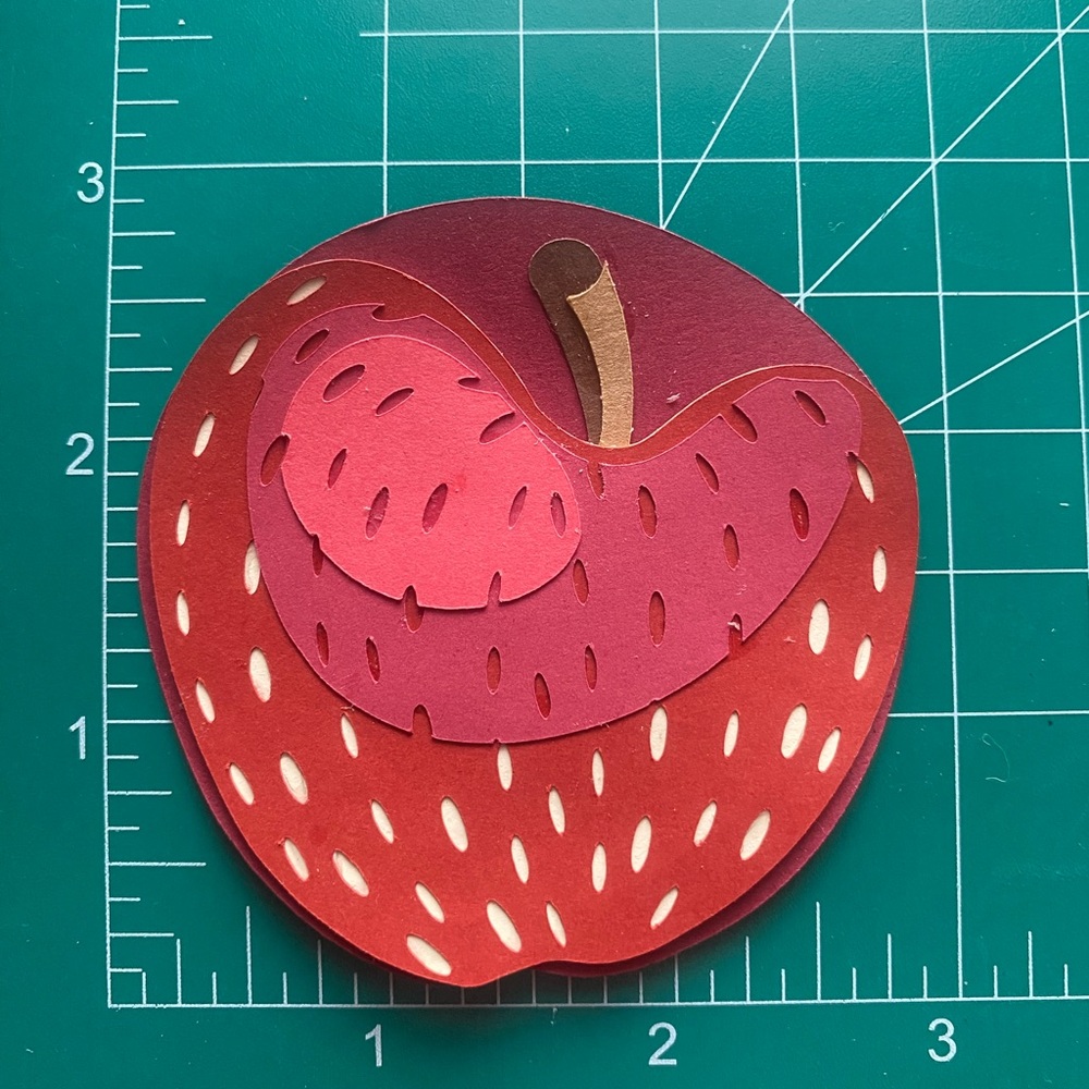 3D Scrapbook Accent Sticker Apple